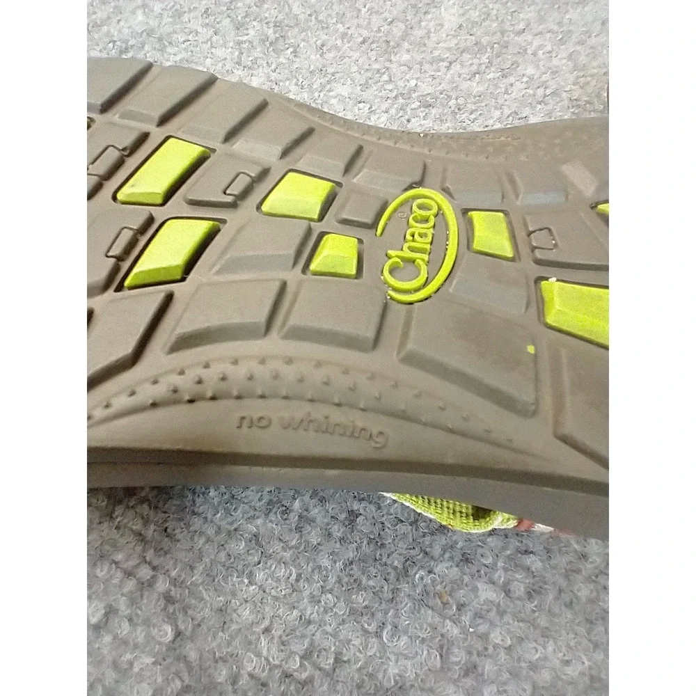 Chaco Kids Z1‎ Ecotread Sandals Lime Green Orange Geometric Strappy Size 2